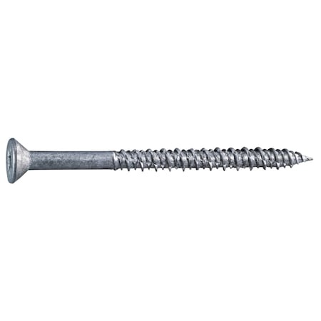 Midwest Fastener Masonry Screw, 1/4" Dia., Flat, 3 1/4 in L, 410 Stainless Steel 50 PK 54565